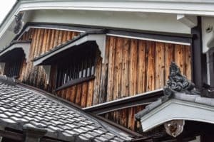 Détails d'un temple historique au Japon